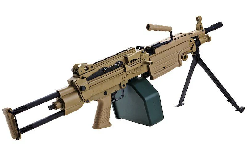 A&K M249 SAW Para Steel Body AEG LMG w/ Reinforced Gearbox  (Tan)