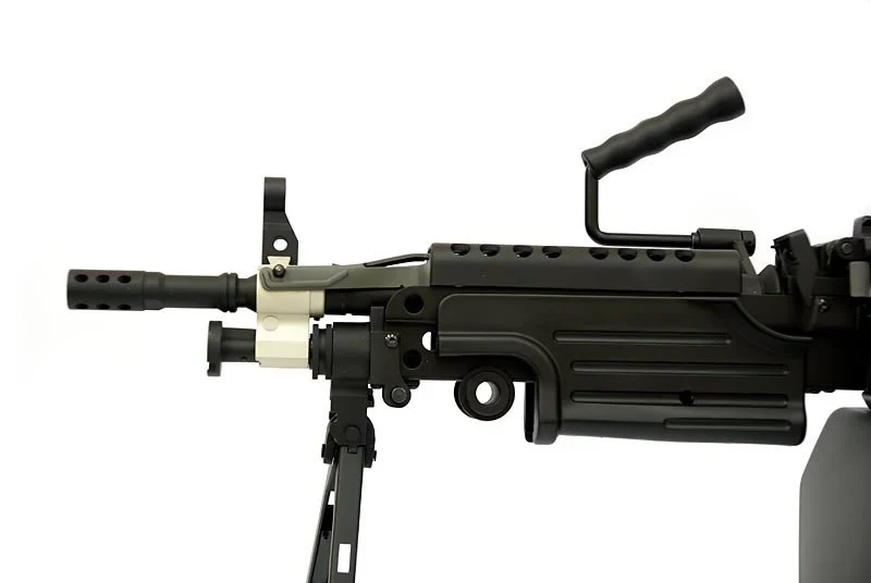 A&K M249 SAW Para Steel Body AEG LMG w/ Reinforced Gearbox  (Tan) - Image 5