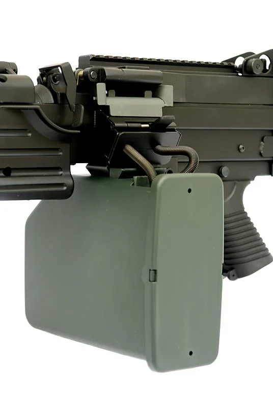 A&K M249 SAW Para Steel Body AEG LMG w/ Reinforced Gearbox  (Tan) - Image 6