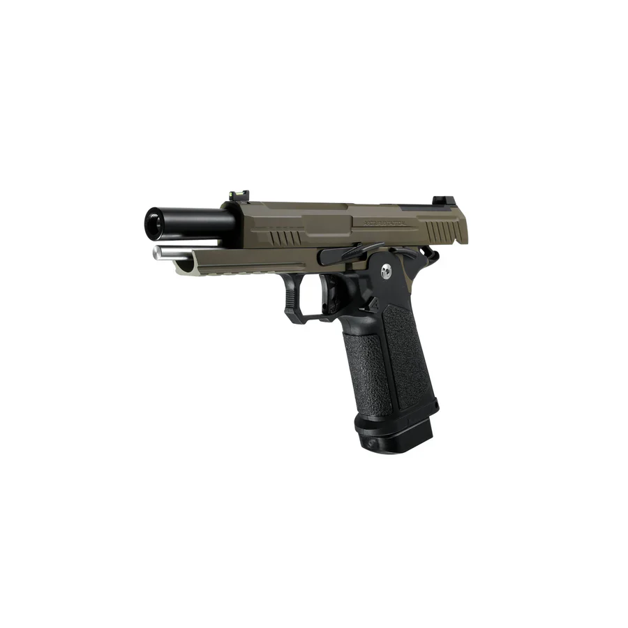 ARCTURUS Vanguard 5" Hi-Capa GBB Pistol w/Optics Ready Slide BLK-TAN - Image 2