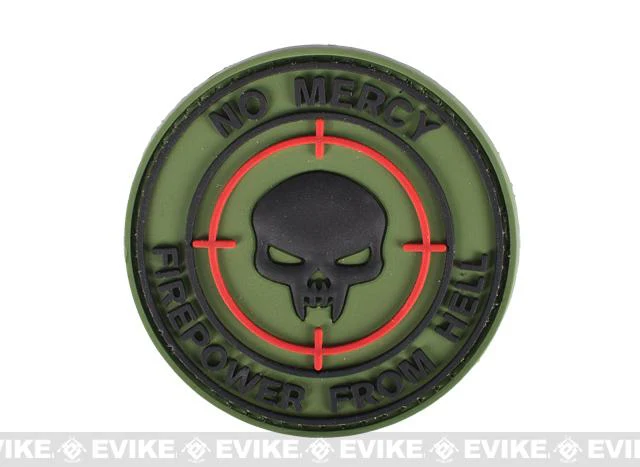 PVC IFF Hook and Loop Morale Patch - "No Mercy Firepower From Hell"