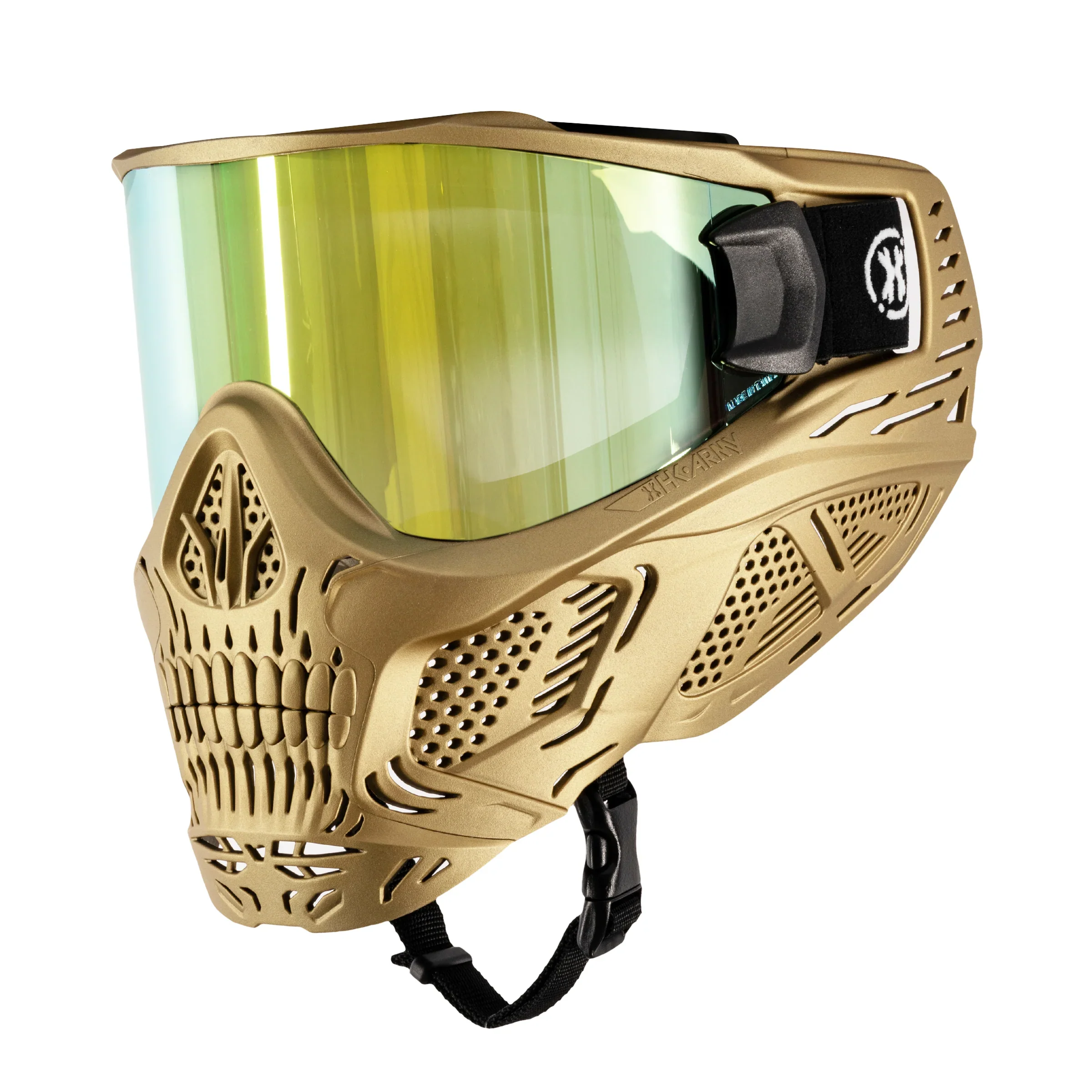 HK ArmyHSTL SKULL GOGGLE METALLIC GOLD W/ GOLD LENS