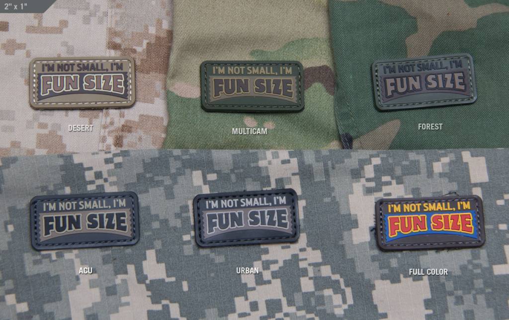 Mil-Spec Monkey "Fun Size" PVC Hook and Loop Patch (Color: ACU)