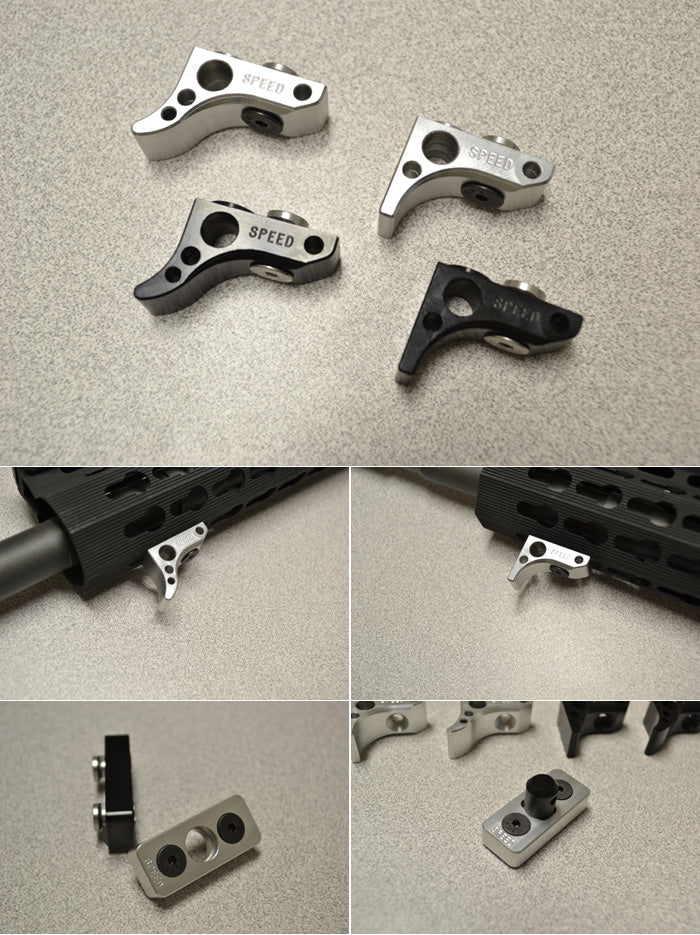 Speed Airsoft KeyMod Front Stop  Curved and Flat