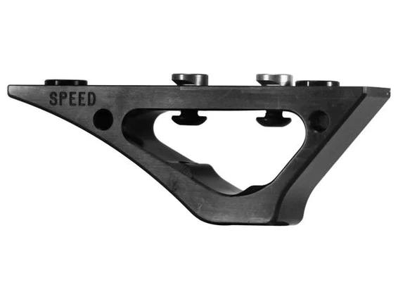 Speed Airsoft CNC KeyMod "CURVED" Foregrip in Black Silver Red - Image 3
