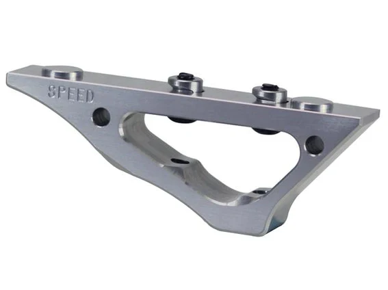 Speed Airsoft CNC KeyMod "TWIN" Foregrip in Black Silver Red - Image 2