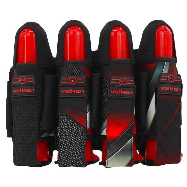 Valken Fate GFX 4+3 Paintball Harness - Red Carbon