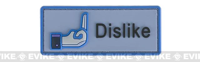 "Dislike" IFF PVC Hook & Loop Morale Patch - Blue
