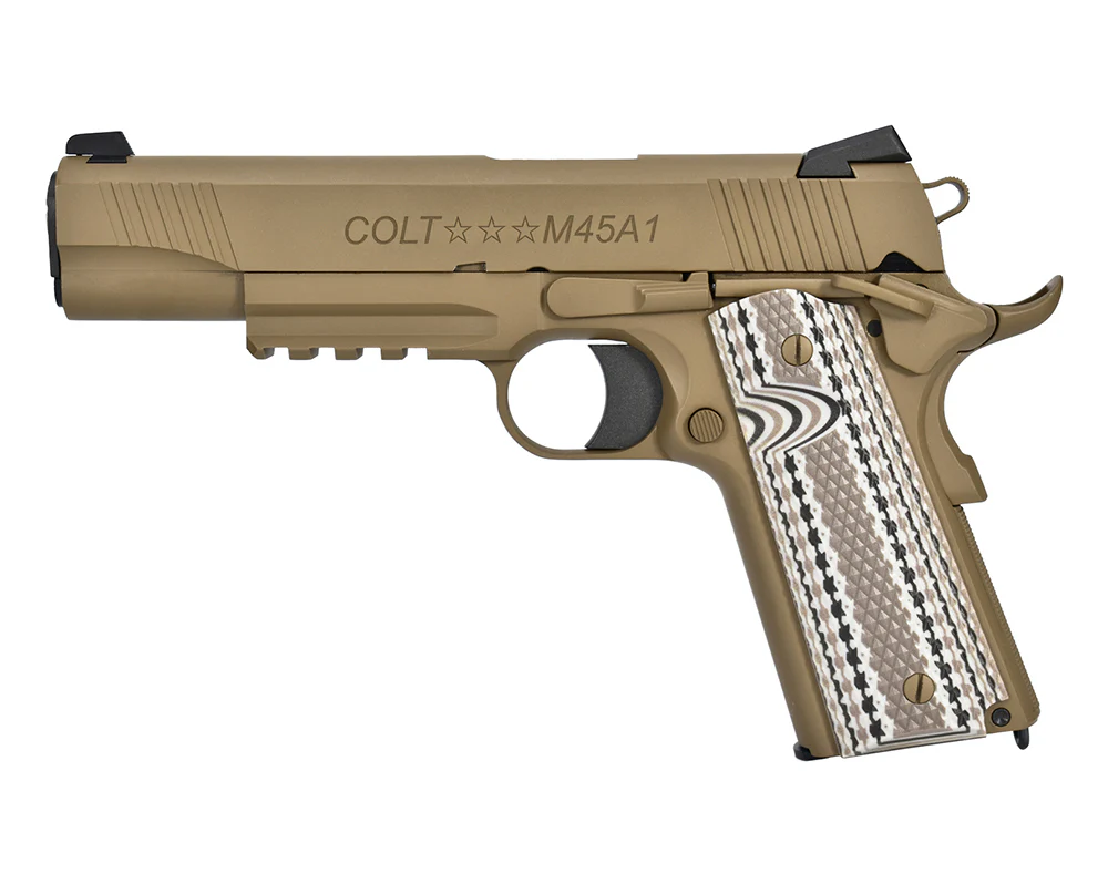 EMG Cybergun Colt 1911 Goverment Combat Unit T8 GBB Pistol Airsoft - TAN