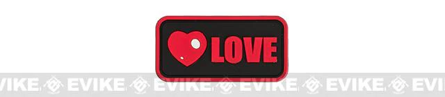 Epik Panda "Love" PVC Rubber Hook and Loop Morale Patch