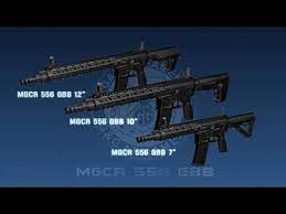 G&G Armament MGCR 556 GBBR Three Sizes 7" 10" 12" GAS GUN