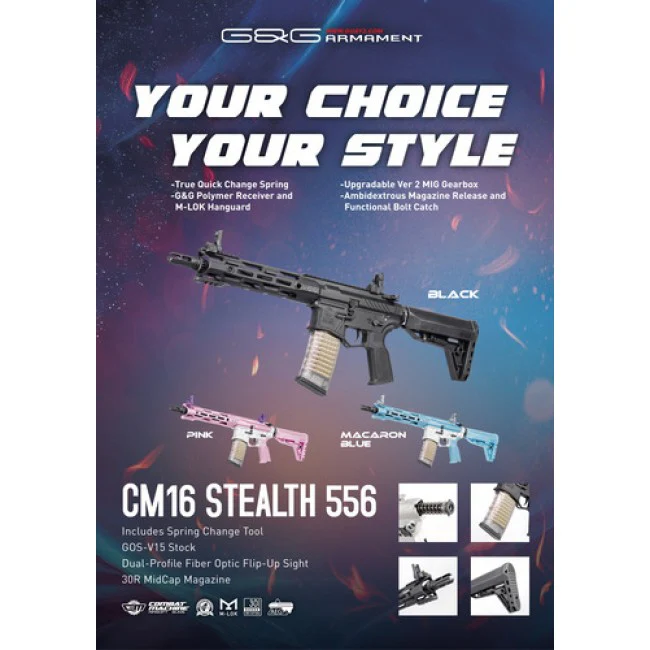 G&G CM16 Batto Stealth 556 Pink - Image 2