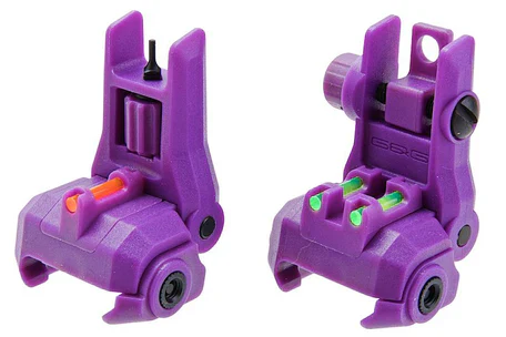 G&G Dual-Profile Fiber Optic Flip-up Iron Sight Purple