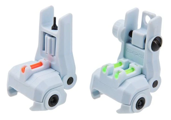 G&G DUAL-PROFILE FIBER OPTIC FLIP-UP SIGHT - MACARON BLUE