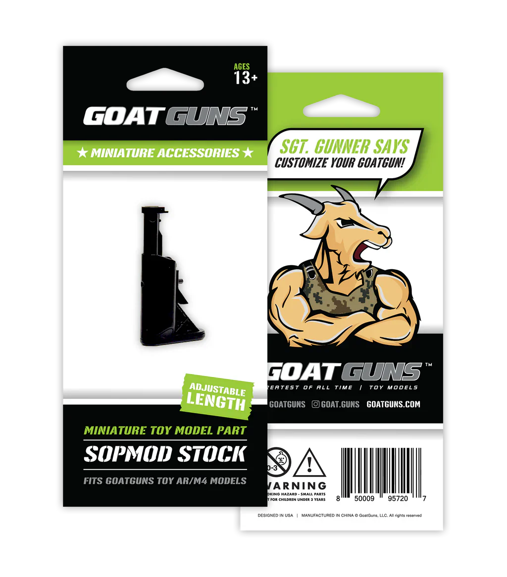 GoatGuns Mini Sopmod Stock BLACK - Image 2