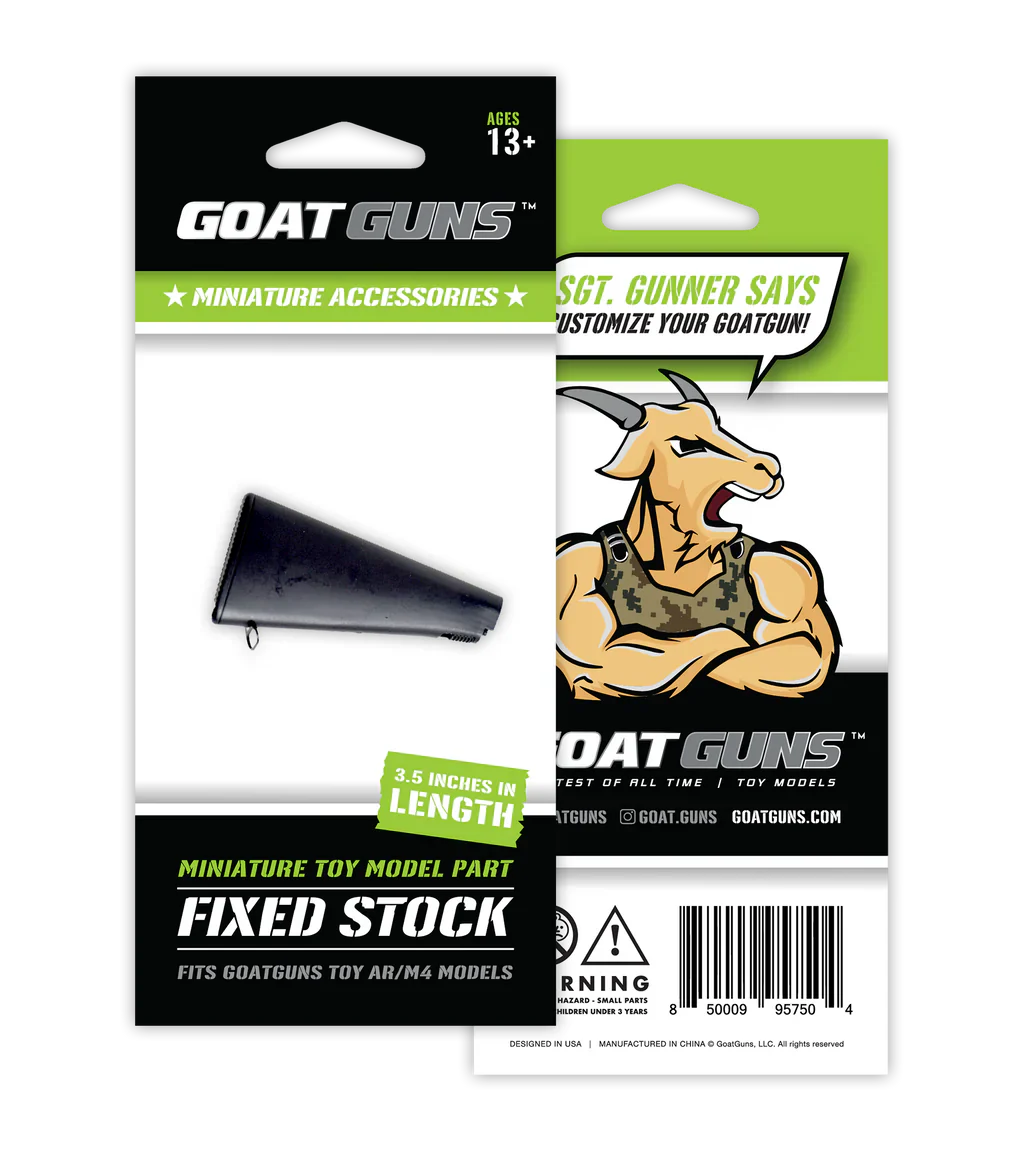GoatGuns  Mini Fixed Stock BLACK - Image 2