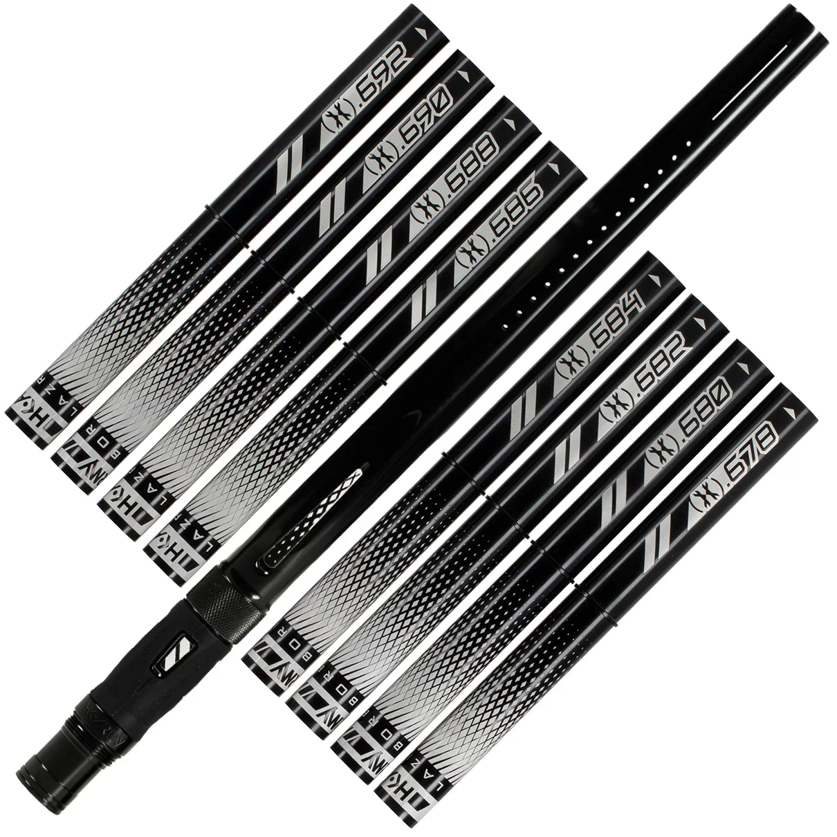 LAZR Barrel Kit - Polish Black - Black Inserts - Cocker Threads