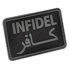 Hazard 4 Infidel Rubber Hook and Loop PVC Morale Patch (Color: Black)