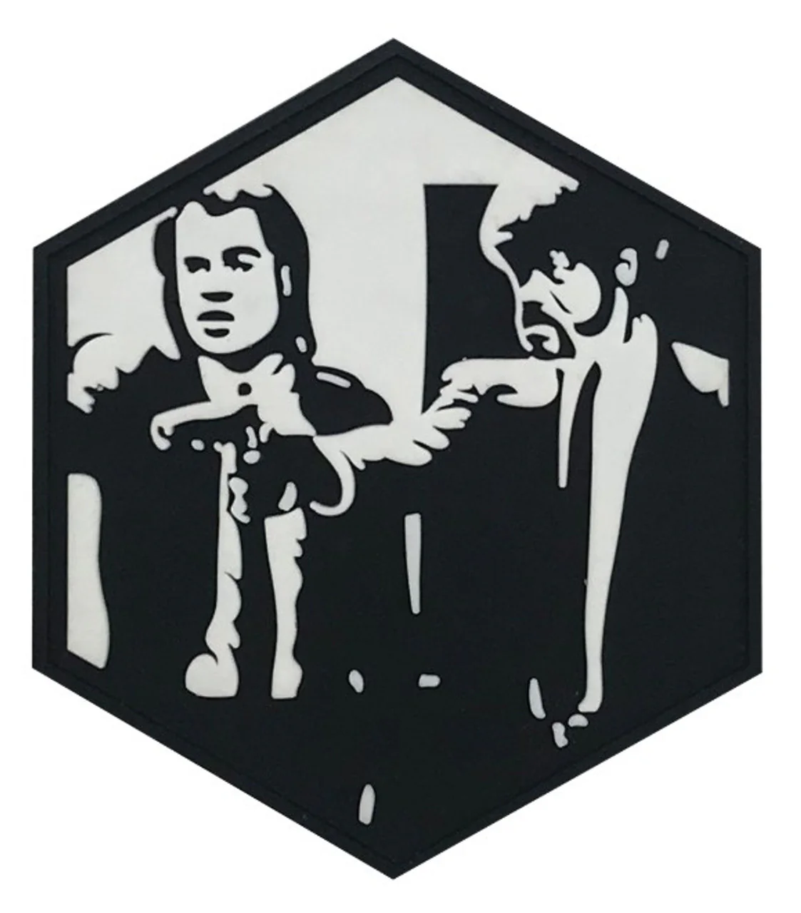 Hexagon PVC Morale Patch – Pulp Fiction