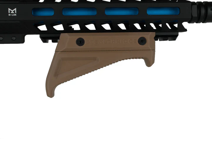 STEALTHRIDGE    Picatinny Angled Foregrip - TAN AND BLACK - Image 2