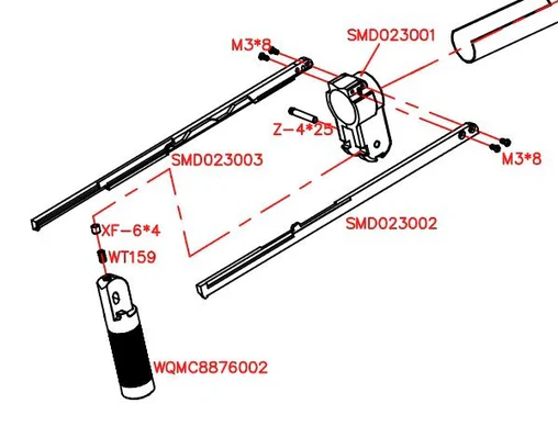 Matador Tactical CSG Super Shorty Front Grip Mounting Rod Assembly (#MD023002/003) - Image 2