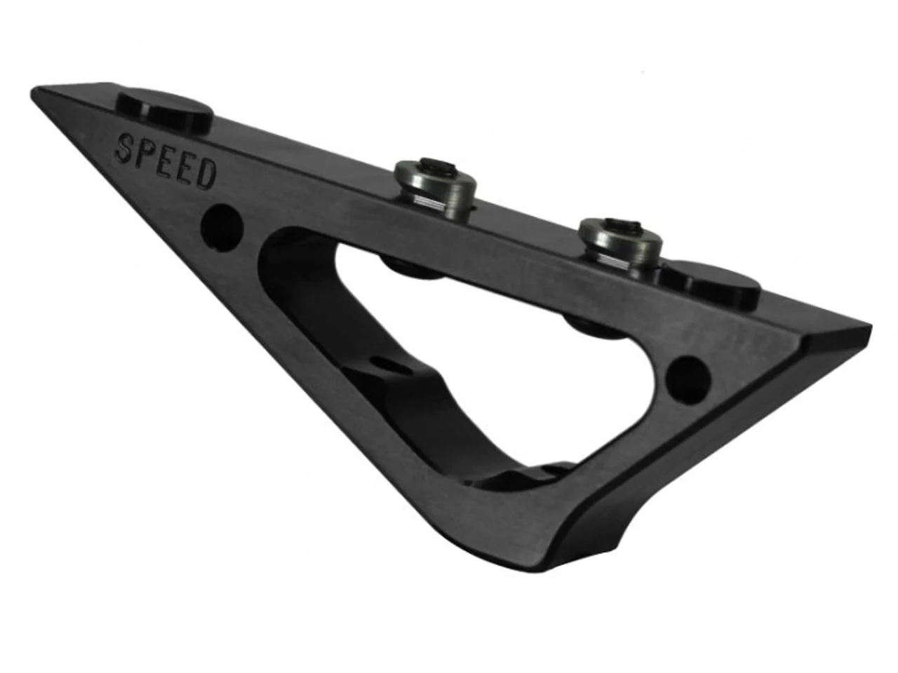 Speed Airsoft CNC KeyMod "BLADE" Foregrip in Black Silver Red - Image 2