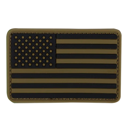 US FLAG PVC PATCH COYOTE BROWN