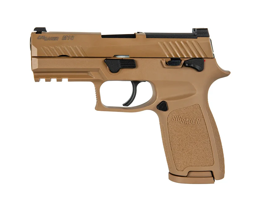 Sig Sauer Licensed M18 Gas Blowback Airsoft Pistol by VFC - Tan