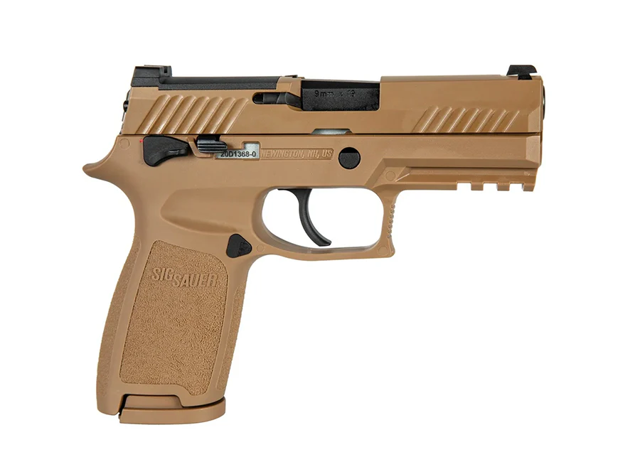 Sig Sauer Licensed M18 Gas Blowback Airsoft Pistol by VFC - Tan - Image 2