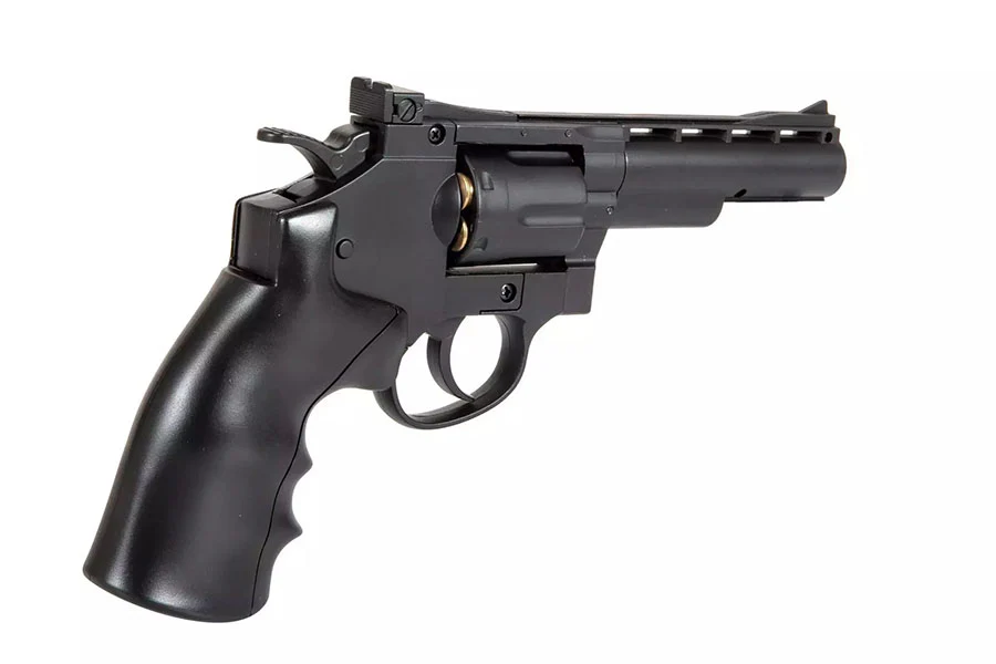 Well G296B Full Metal 6mm CO2 Swing Out Revolver (Black) - Image 3