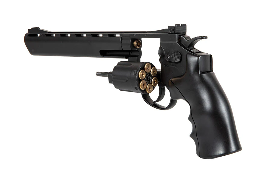Well G296D Full Metal 6mm CO2 Swing Out Revolver (Black) - Image 2