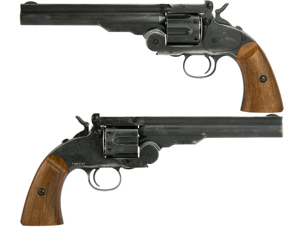 WinGun Break Top Major 3 1877 CO2 Powered Airsoft Revolver (Antique Black)