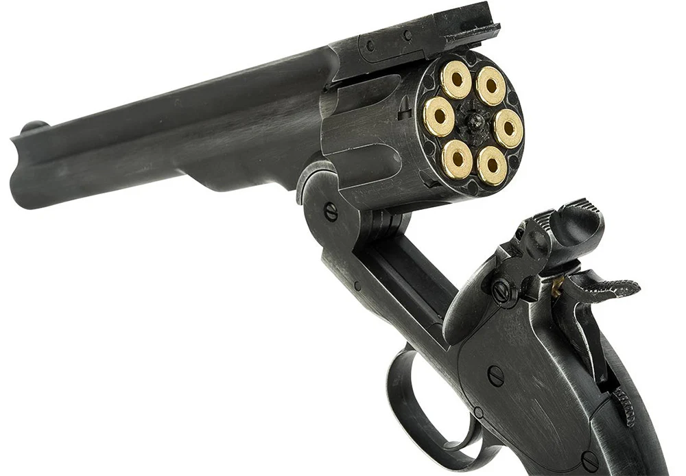 WinGun Break Top Major 3 1877 CO2 Powered Airsoft Revolver (Antique Black) - Image 2