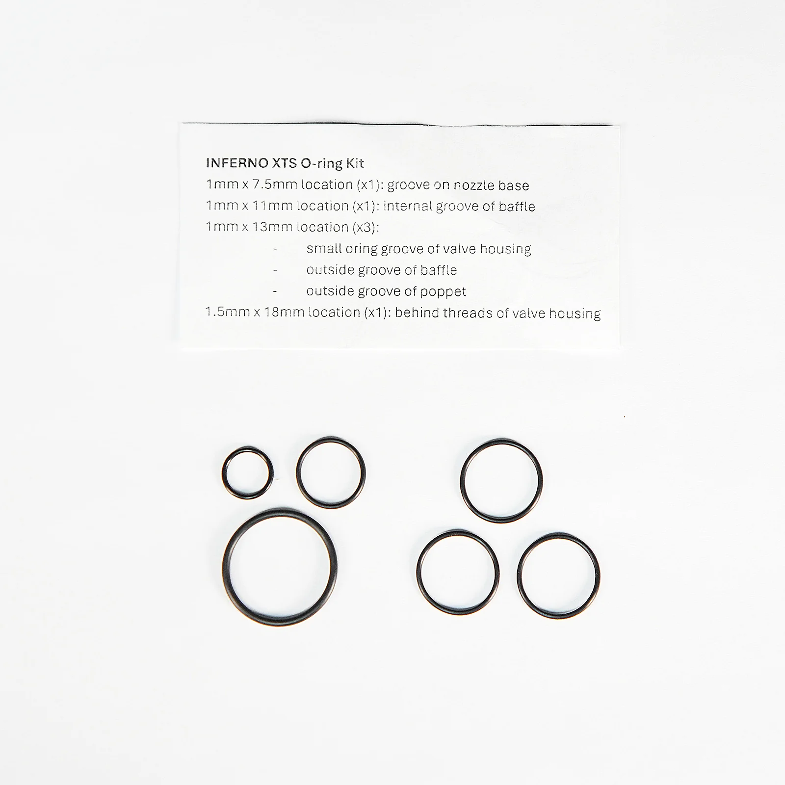 Wolverine Airsoft O Ring Replacement Kit for Inferno XTS